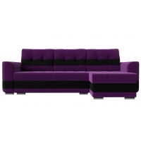 Угловой диван Честер велюр (фиолетовый/черный)  - Изображение 3